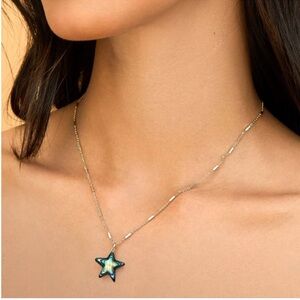 Kendra Scott Jae Star Gold Abalone
Carved Necklace